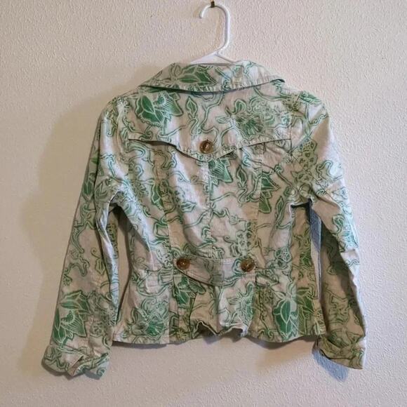 Wanna B white and green floral blaser size 6 - Picture 5 of 5